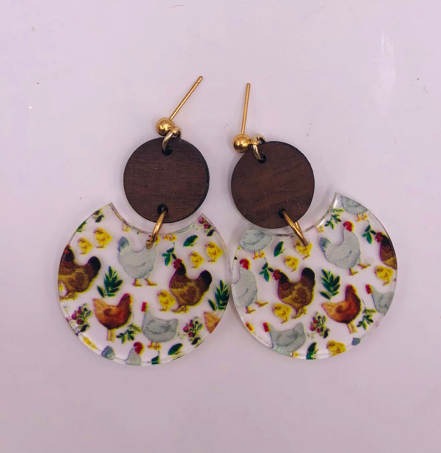 Chicken earrings