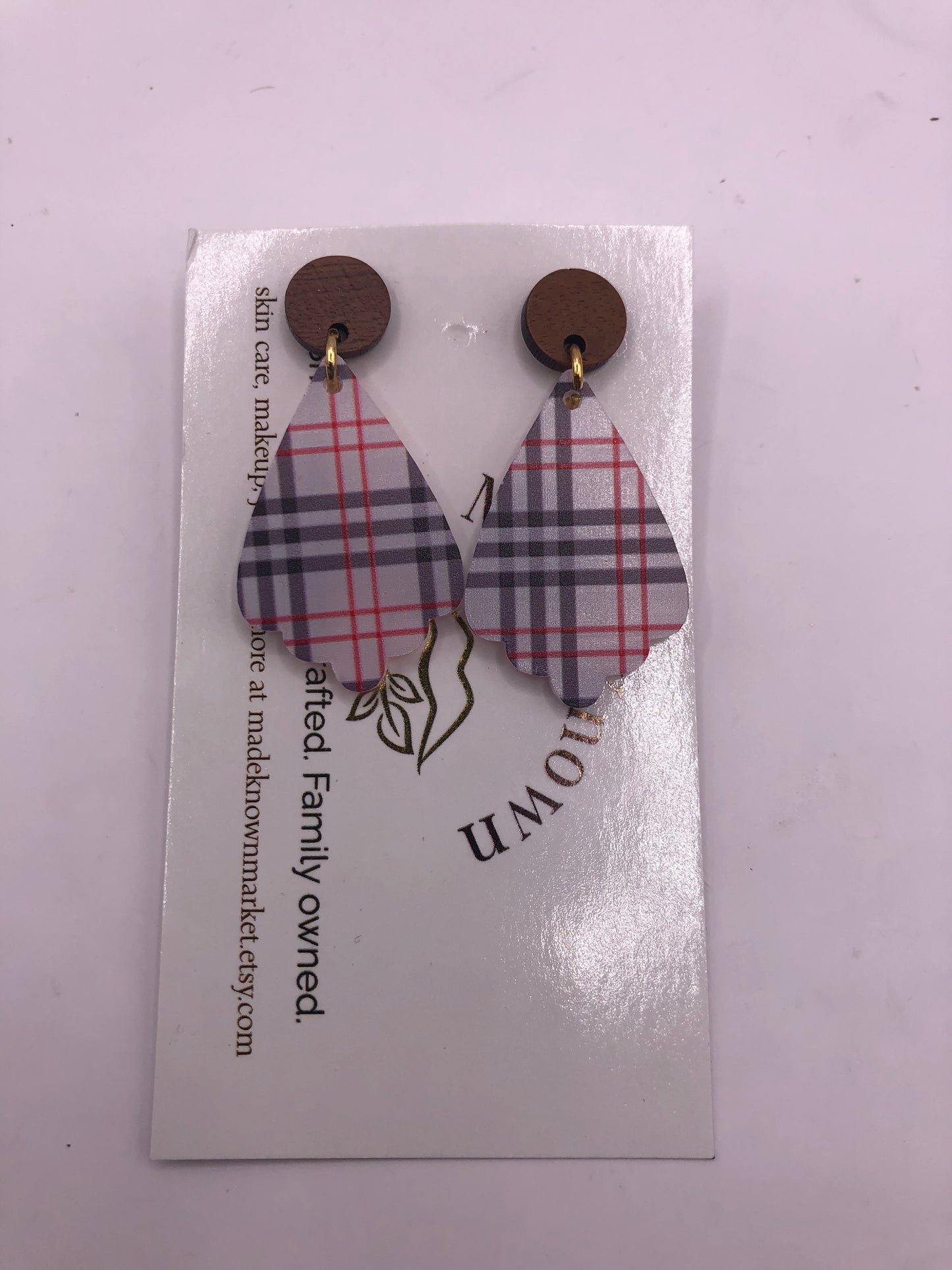 Buffalo plaid earrings